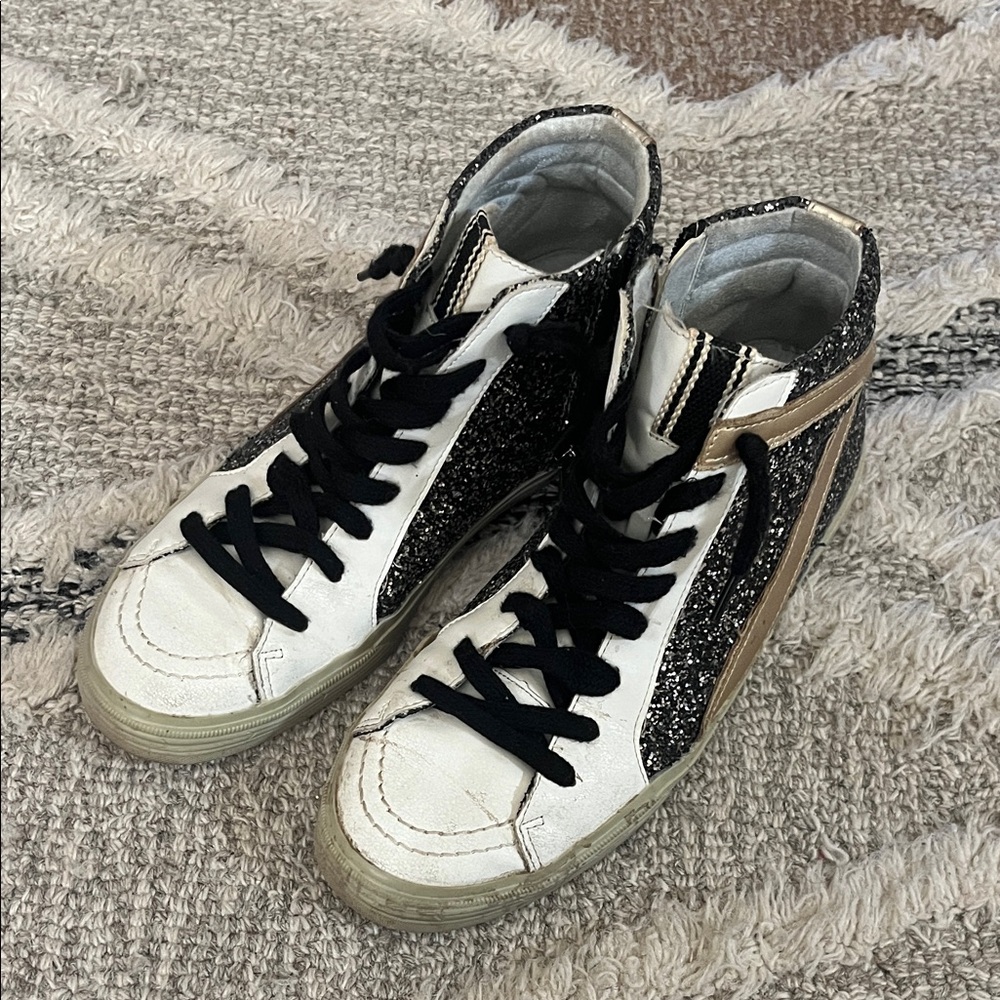 Shu Shop Black and White High-Top Sneakers